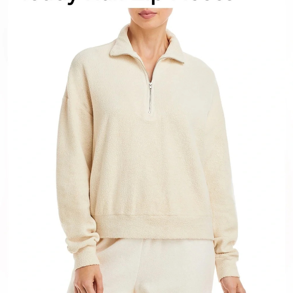 Monrow Teddy Half Zip Fleece